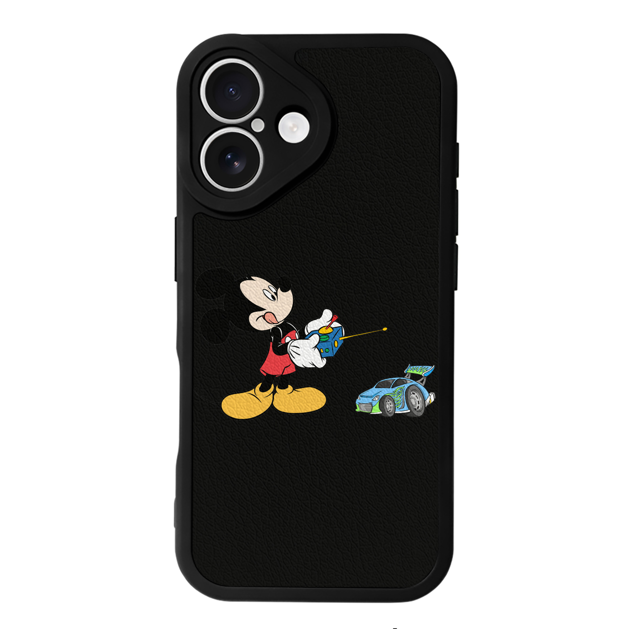 （画像用） ミッキーマウス Mickey Mouse 【iPhone 16シリーズ対応】シリコンスマホケース（レザー調） 材質：シリコン